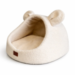 Kukaňa Golden Dog pre psa a mačku s vankúšom – 36 x 38 x 28 cm, krémová